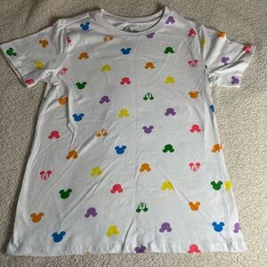 Disney Multicolored Mickey‎ Head T-shirt Women’s Size Small